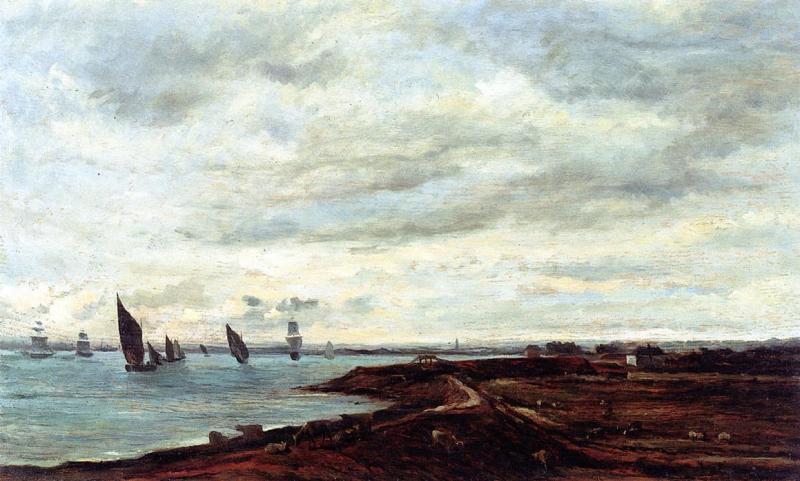 Charles-Francois Daubigny The Banks of Temise at Erith Germany oil painting art